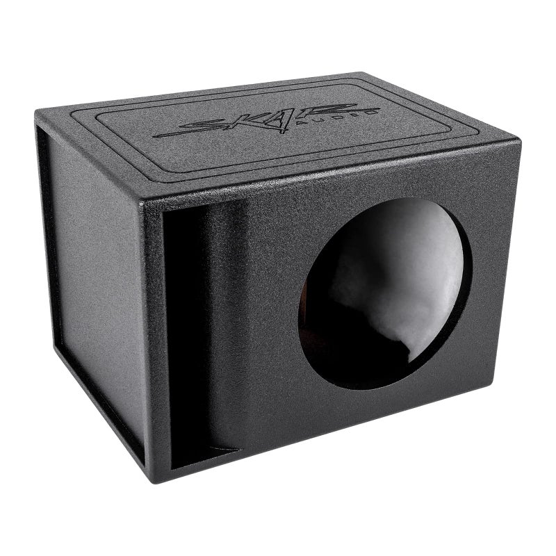 Skar Audio AR1X10V Single 10" Universal Fit Armor Coated Ported Subwoofer Box with Kerf Port - Image 1