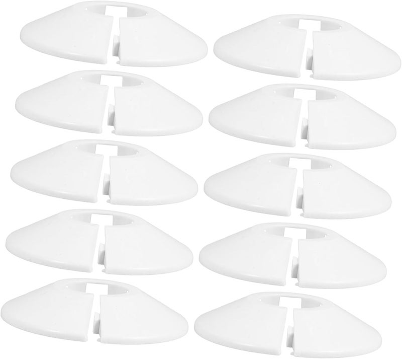 White Decorative Drain Pipe Covers 10pcs For Bathroom Sink Easy Installation - Image 1