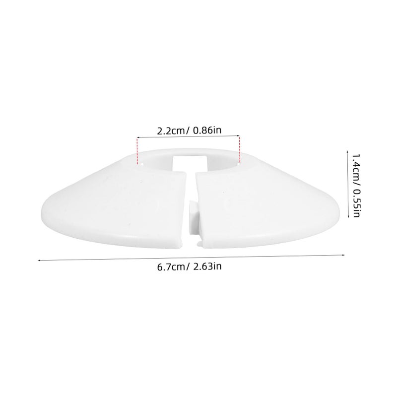 White Decorative Drain Pipe Covers 10pcs For Bathroom Sink Easy Installation - Image 3
