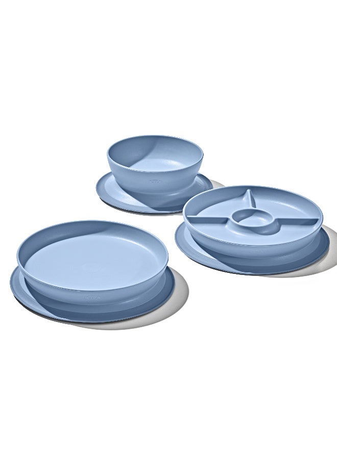 OXO Tot Stick and Stay Suction Divided Plate - Dusk - Image 5