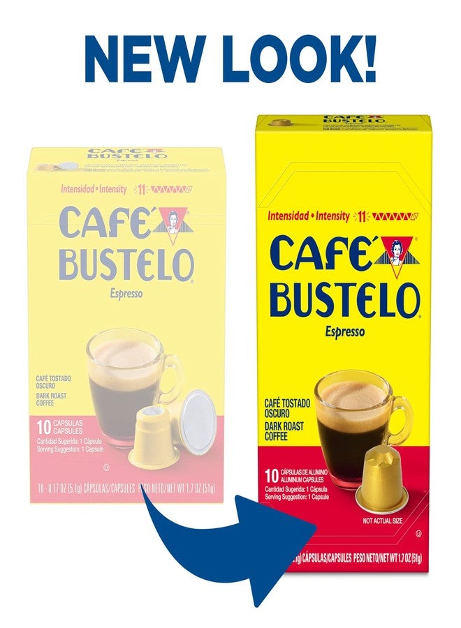 Cafe Bustelo Café Bustelo Aluminum Espresso Capsules, Dark Roast Coffee, Nespresso Original Line Compatible, Intensity 11, 40 Count - Image 2