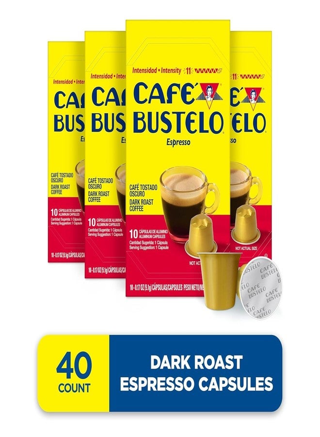 Cafe Bustelo Café Bustelo Aluminum Espresso Capsules, Dark Roast Coffee, Nespresso Original Line Compatible, Intensity 11, 40 Count - Image 3