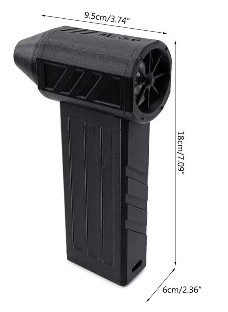 Rabos Mini Turbo Jet Fan X3 Blower – 130,000 RPM Brushless Motor, 52m/s Wind Speed Industrial Duct Fan, Handheld High-Power Air Blower for Dust,Keyboard Cleaning - Black - Image 5