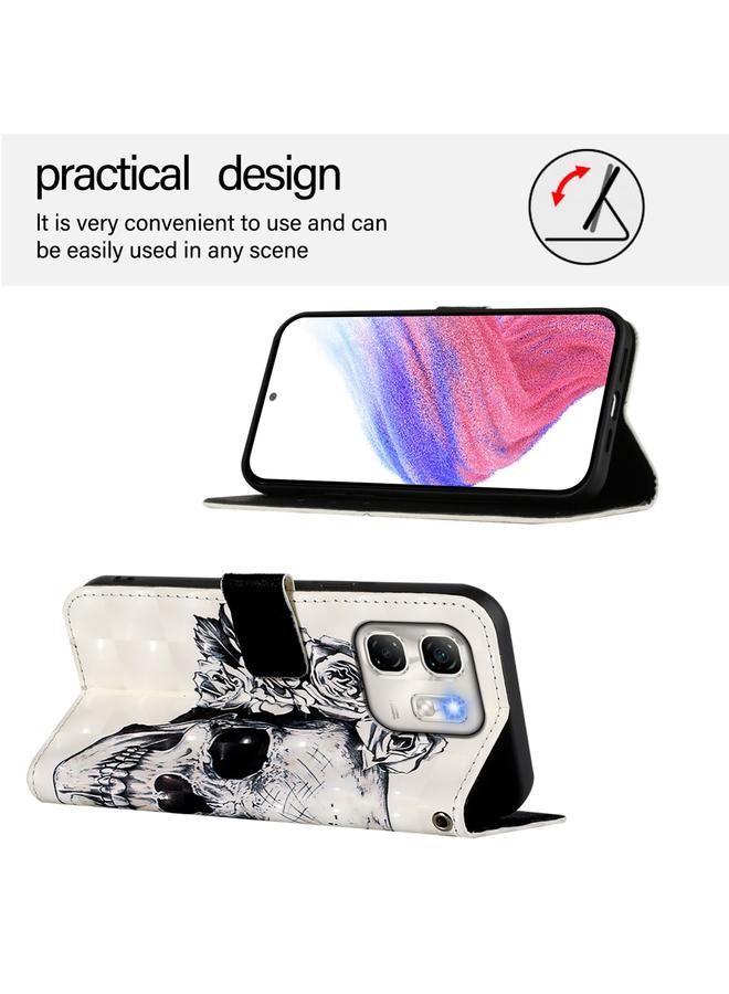 Zaboon Case For Infinix Hot 50i 5G / Smart 9 4G 3D Painting Horizontal Flip Leather Phone Case - Image 3