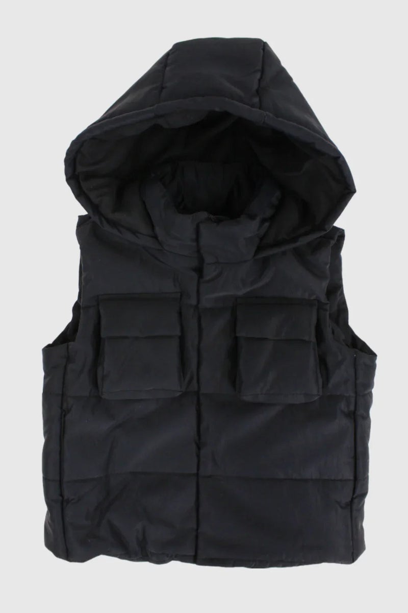 بلاي مور سترة صدرية (بافر) سوداء للاطفال - Image 1