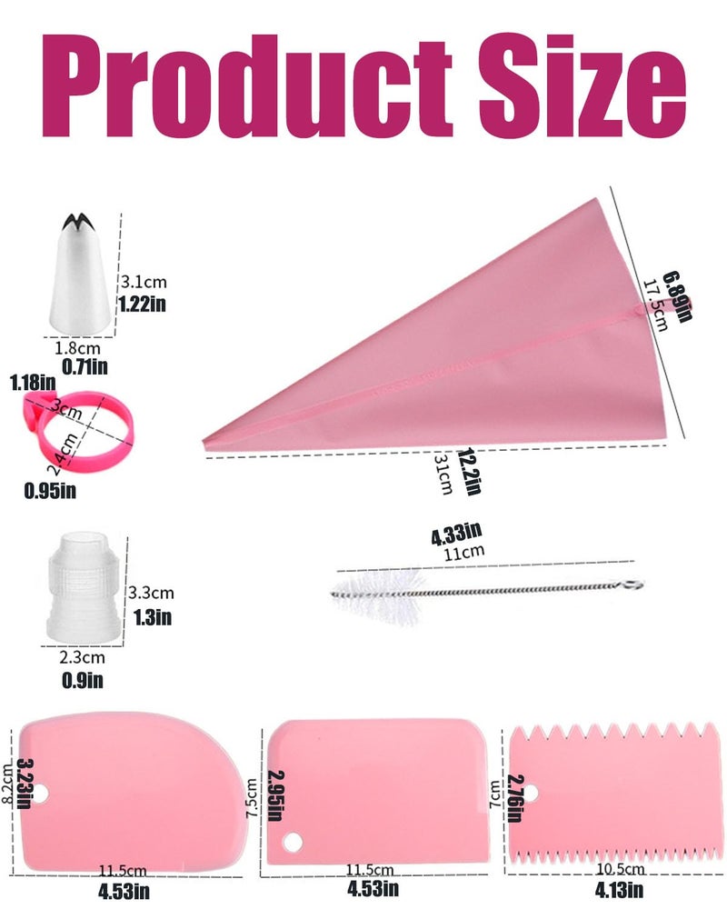 INOCEAN 24PCS Piping Bags and Nozzles, Piping Bags with Nozzles Set, Piping Bags and Nozzles, Professional Cake Decorating Set, Piping Bags with Nozzles Set for Baking & Pastry - Image 2