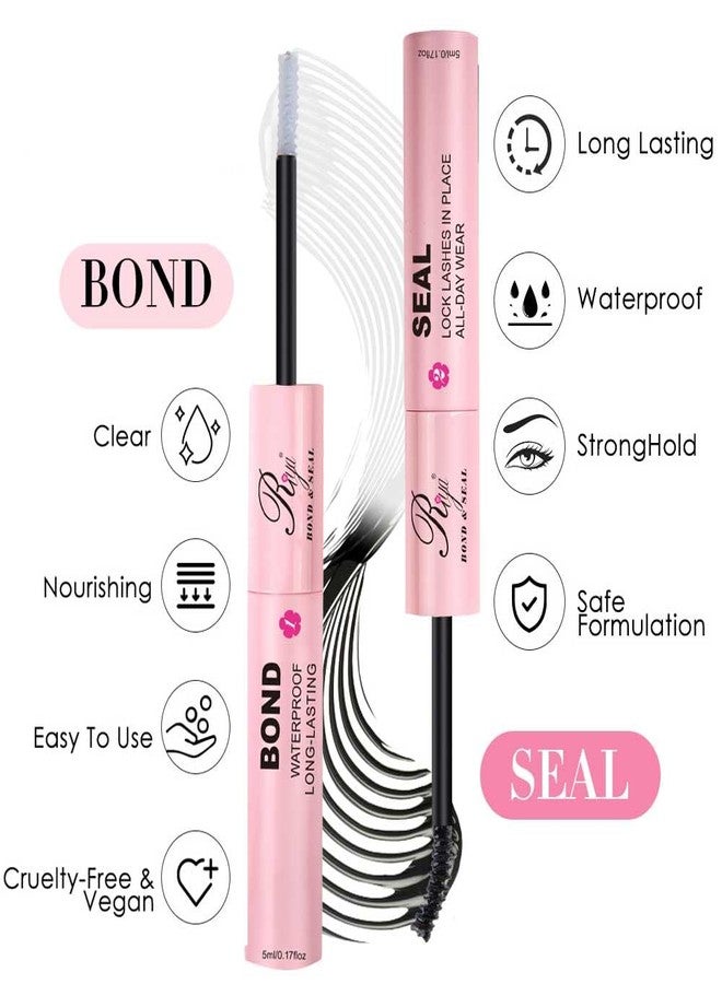 Riya Lash Clusters 12Rows 144Pcs with Strong Hold Bond Seal Lash Glue and Eyelash Extenisons Kit, and Applicator Clusters Lashes Kit 8-16MM D Curl Individual Lashes DIY at Home（04） - Image 4