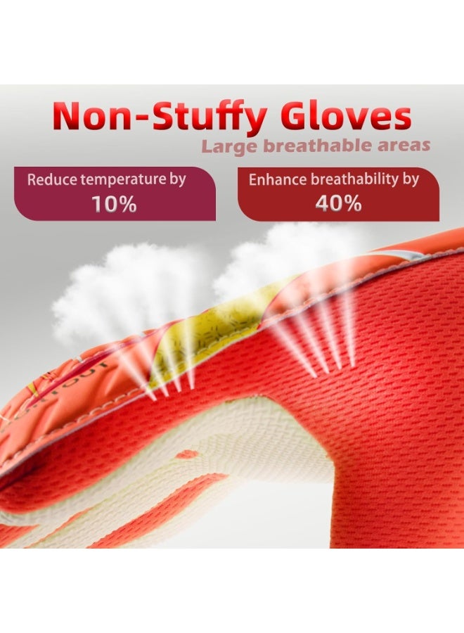 COYO Kids Goalkeeper Gloves, Soccer Gloves with Double Wrist Protection and Non-Slip Wear Resistant Latex Material to Give Protection to Prevent Injuries - Image 2