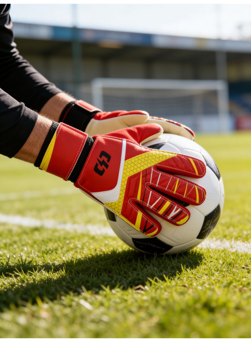 COYO Kids Goalkeeper Gloves, Soccer Gloves with Double Wrist Protection and Non-Slip Wear Resistant Latex Material to Give Protection to Prevent Injuries - Image 4