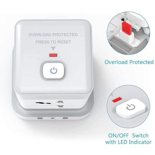 EMBOX Cube Extension Board with USB Type C | 2500W Extension Board with Switches | Extension Cord with 4 Universal Sockets Safety Shutter & Overload Protector 12W - Image 3