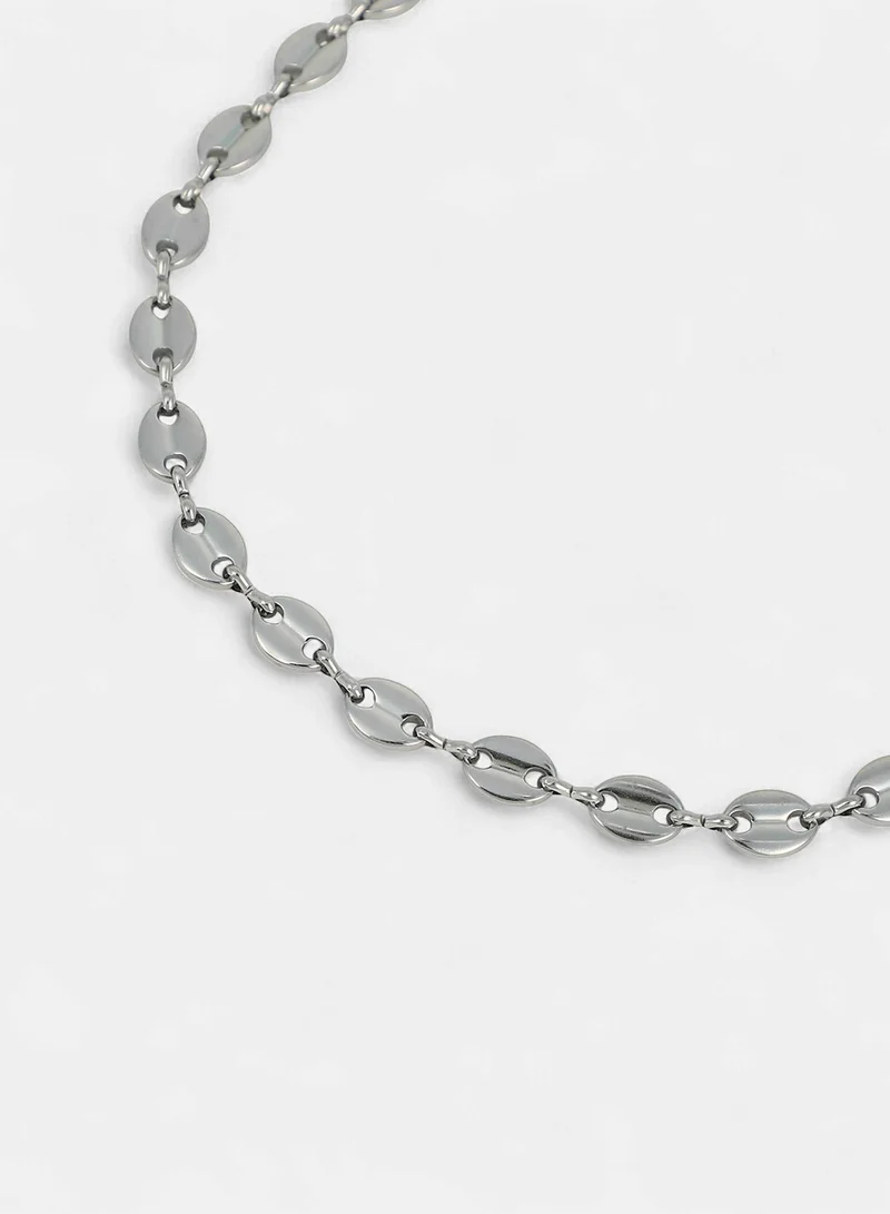 Sohi  Women The Dainty Coffee-Bean Collar Necklace | Metallic  Colour | One-Size | Metallic Alloy Material | Lobster Clasp Closure | Necklace For Casual & Evening Wear for Women | Best Price UAE
