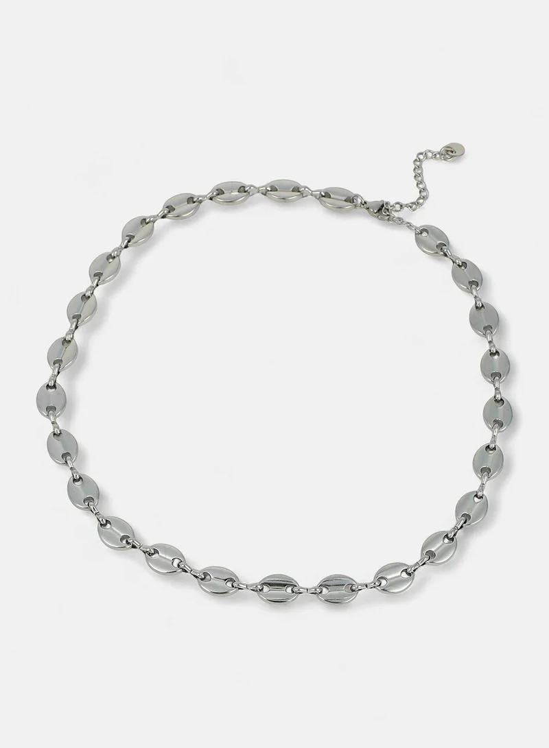 Sohi  Women The Dainty Coffee-Bean Collar Necklace | Metallic  Colour | One-Size | Metallic Alloy Material | Lobster Clasp Closure | Necklace For Casual & Evening Wear for Women | Best Price UAE