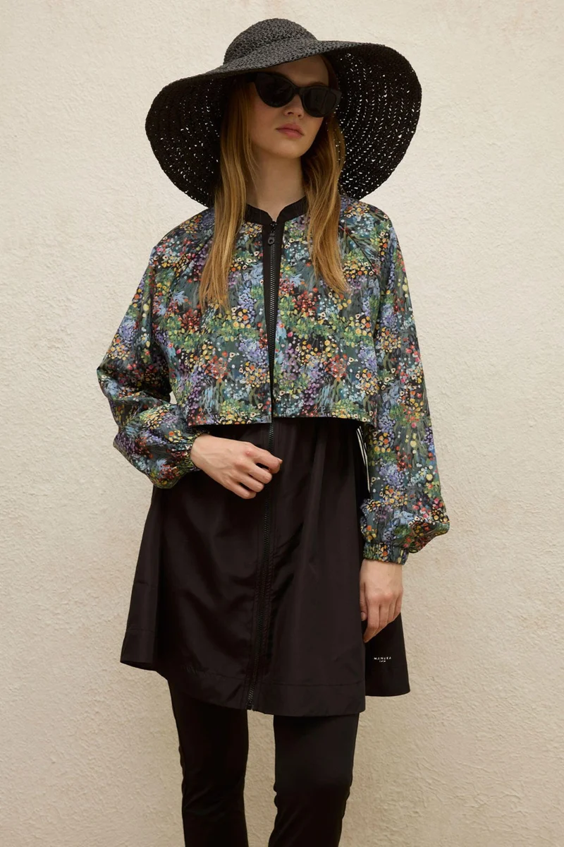 Manuka Windbreaker 3-Piece Modest Swimsuit Set Tiny Flower