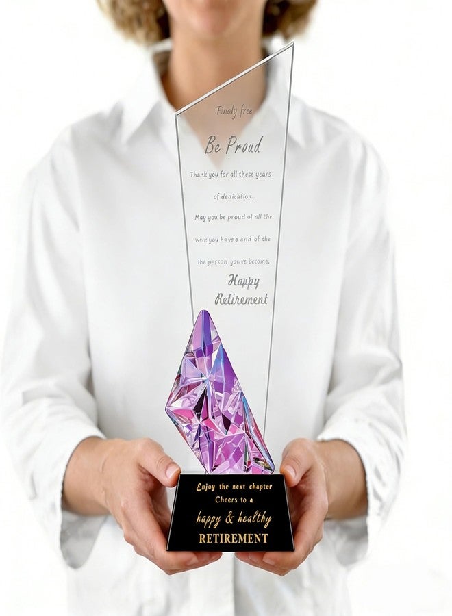 Biscount Retirement Plaque for Woman Award Trophy Retirement Plaque Decorations Retirement Plaque for Men Crystal Retirement Plaque - Image 1