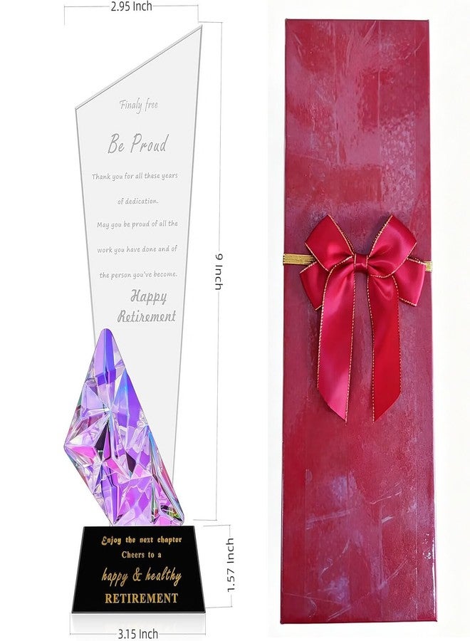 Biscount Retirement Plaque for Woman Award Trophy Retirement Plaque Decorations Retirement Plaque for Men Crystal Retirement Plaque - Image 2