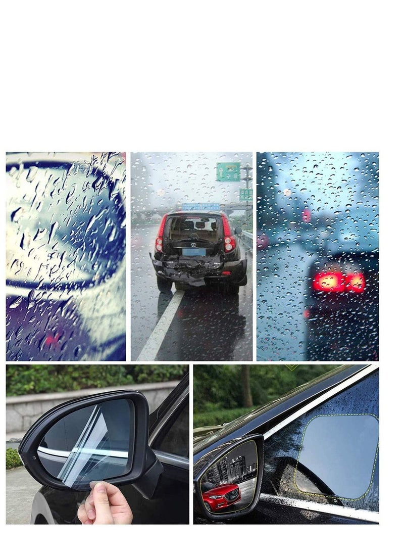 SYOSI Car Rearview Mirror Film, Anti Fog, Anti Glare, Anti Scratch, Anti Mis, Rainproof Waterproof, HD Nano Clear Protective Sticker Film for Car Mirrors, Side Windows, Safe Driving  - Image 4