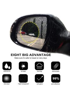 SYOSI Car Rearview Mirror Film, Anti Fog, Anti Glare, Anti Scratch, Anti Mis, Rainproof Waterproof, HD Nano Clear Protective Sticker Film for Car Mirrors, Side Windows, Safe Driving  - Image 2