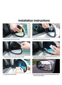 SYOSI Car Rearview Mirror Film, Anti Fog, Anti Glare, Anti Scratch, Anti Mis, Rainproof Waterproof, HD Nano Clear Protective Sticker Film for Car Mirrors, Side Windows, Safe Driving  - Image 3
