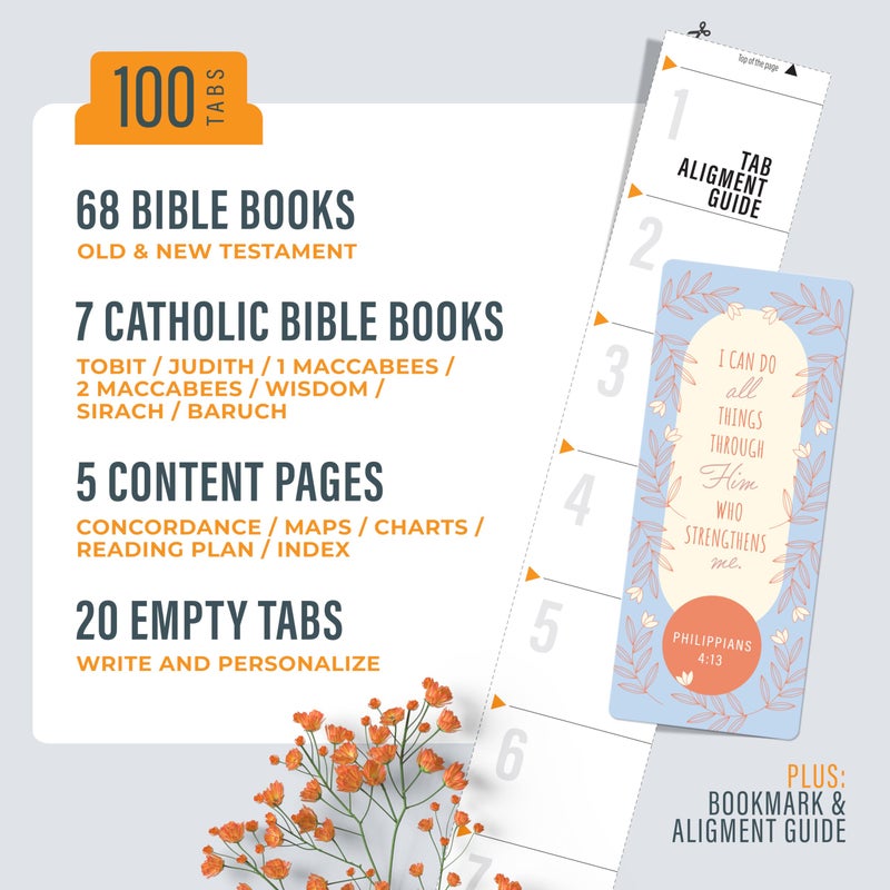 OFFILICIOUS Bible Book Tabs, 100 Soft-Touch, Laminated Bible Tabs Blue, Green, Brown for Jesus Bible, Protestant & Catholic Bible Tabs, Bible Tabs for Women, Men & Kids - Image 2