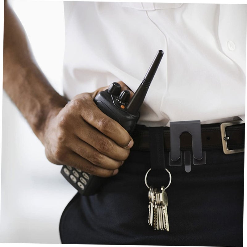 2 قطعة حامل ميكروفون مشبك خطاف حديد تصميم متين سهل التركيب متوافق مع ميكروفونات السماعات - Image 5