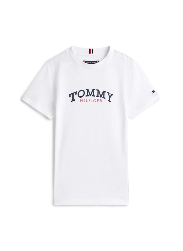 Tommy Hilfiger White Brushed Fleece T-Shirt And Sweat Shorts Set for Men | Best Price UAE