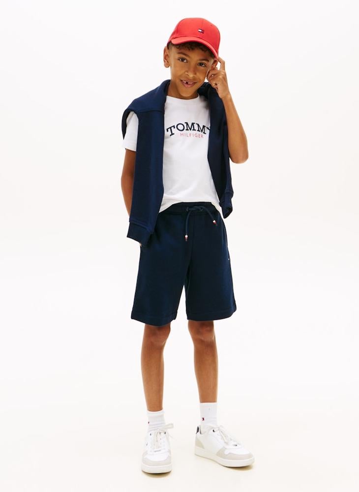 TOMMY HILFIGER Brushed Fleece T-Shirt And Sweat Shorts Set - Image 1