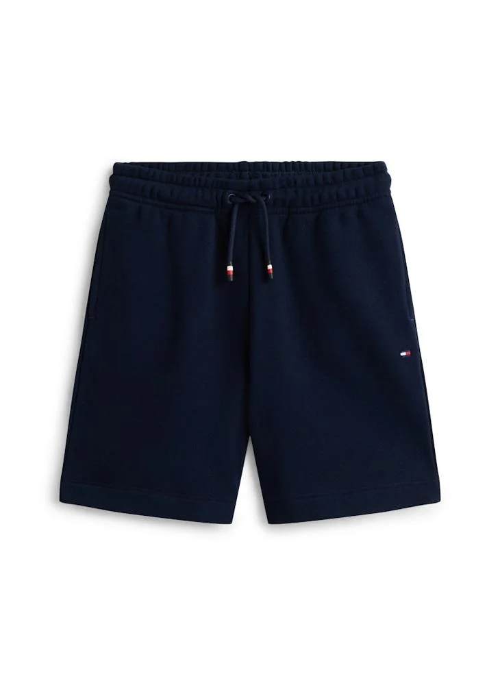 Tommy Hilfiger White Brushed Fleece T-Shirt And Sweat Shorts Set for Men | Best Price UAE