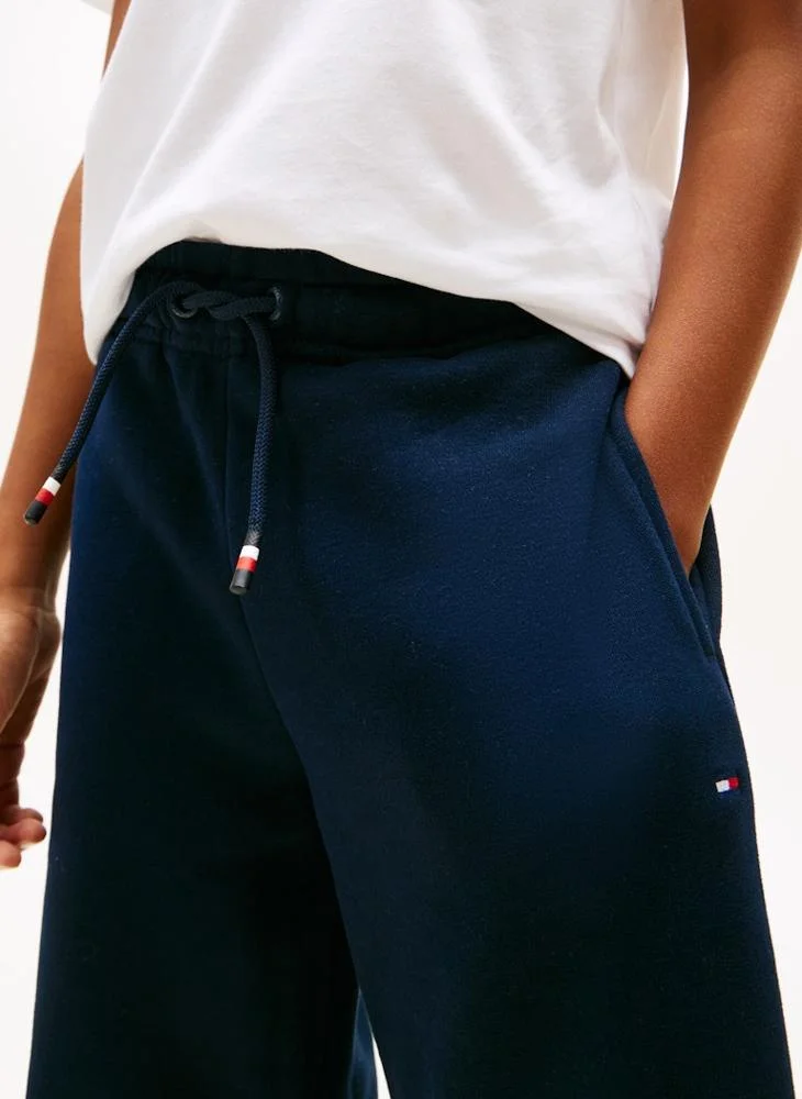 Tommy Hilfiger White Brushed Fleece T-Shirt And Sweat Shorts Set for Men | Best Price UAE