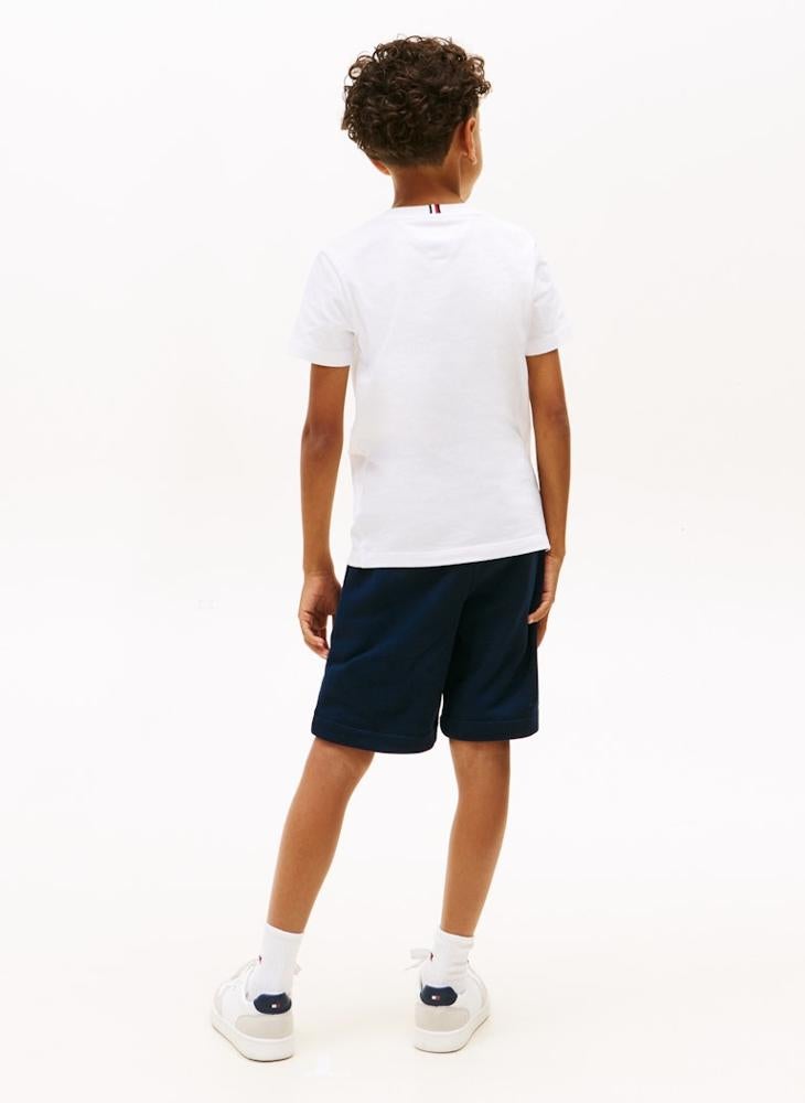TOMMY HILFIGER Brushed Fleece T-Shirt And Sweat Shorts Set - Image 2