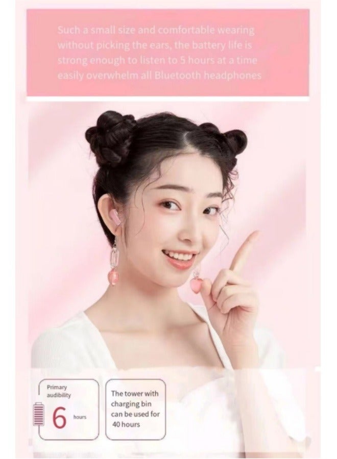 Semi-In-Ear Wireless Bluetooth Earphones For Women - Image 5