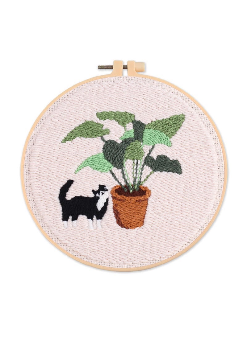 DIY Punch Needle Embroidery Kit 65217 poke embroidery material including tools