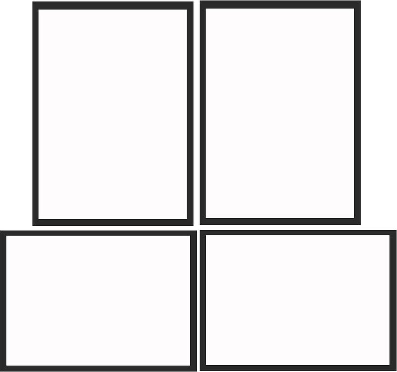 إطار صور مغناطيسي أسود من Abaodam، 4 قطع، إطارات عرض لوحات DIY ذاتية اللصق، مقاس 30×40 سم، لديكور الجدران المنزلية والصور. - Image 1