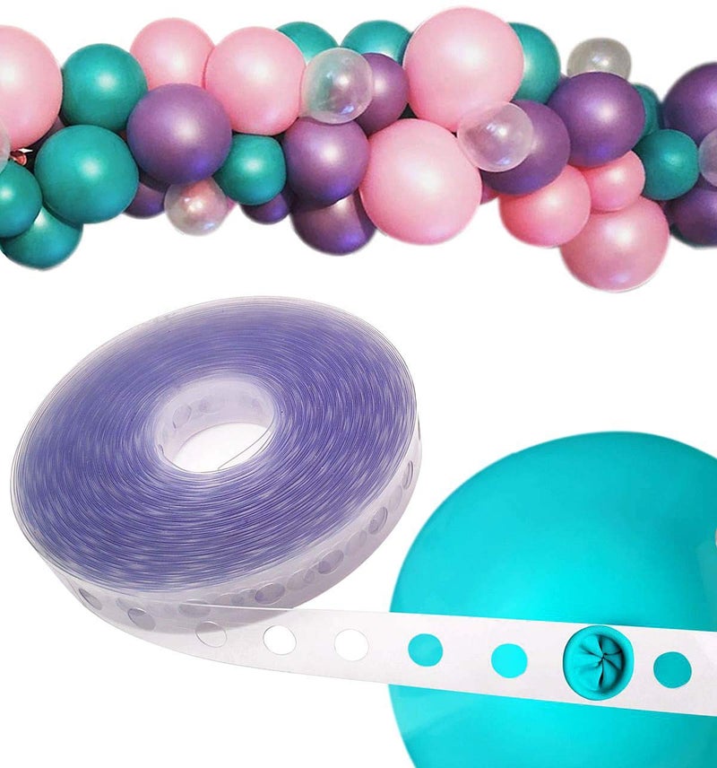 Hicet Balloon Strip Tape 50Ft Long to Make Arch Garland Steamer for Birthday Wedding Baby shower Party Decorations - Image 1