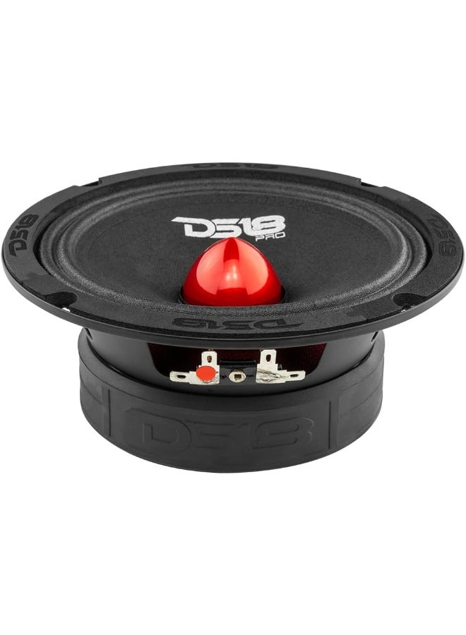 DS18 DS18 PRO-GM6.4B Midrange Loudspeaker 6.5" Red Aluminum Bullet, 480W Max, 4 Ohms, 1.5" Kapton VC Premium Quality Audio Door Speakers for Car or Truck Stereo Sound System - Image 5