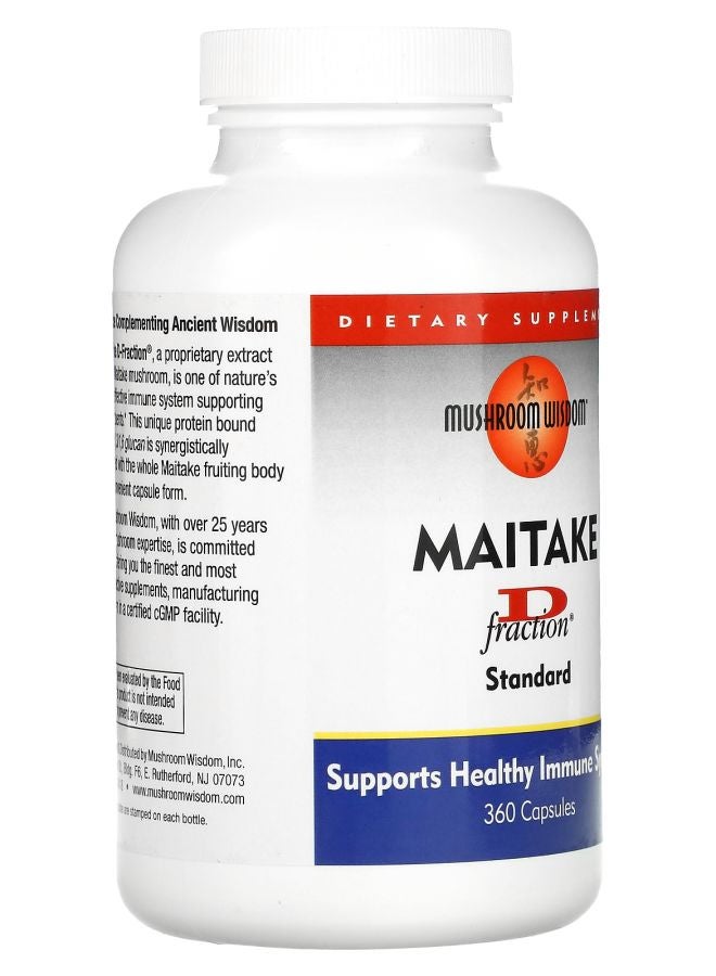 Mushroom Wisdom Maitake D-Fraction Standard 360 Capsules - Image 2