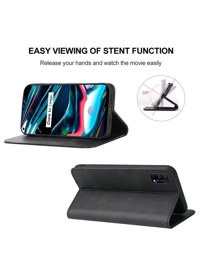 اس-توب جراب هاتف Realme 7 Pro بإغلاق مغناطيسي من الجلد - Image 4