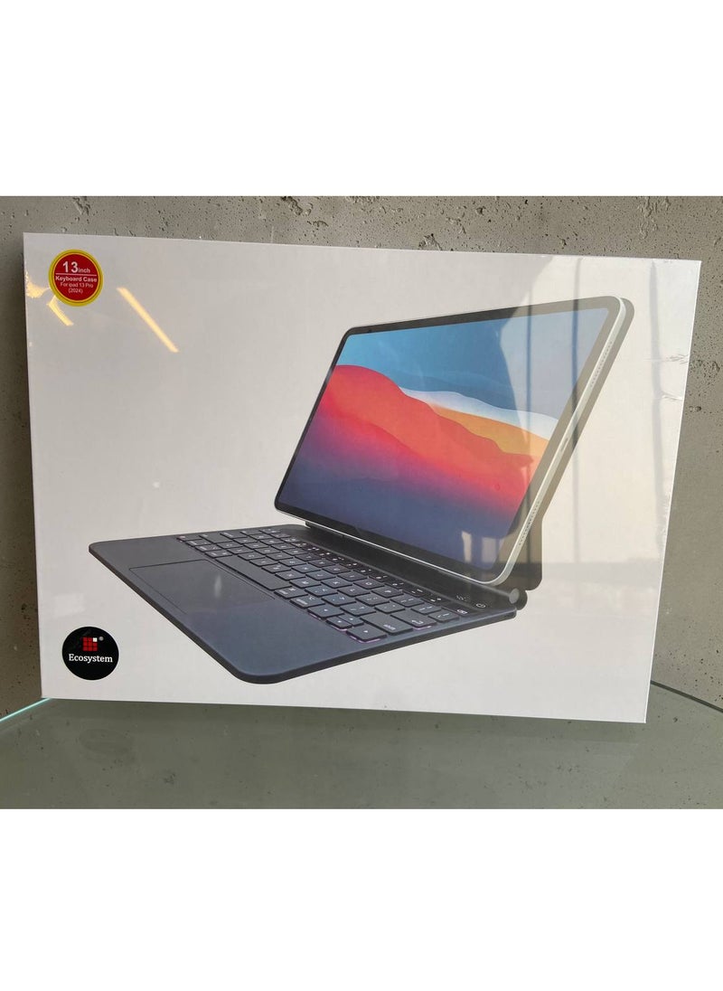Generic - Magic Keyboard Case Smart Plug & Play for iPad Pro 13 inch 2024 (M4) -7 Color Backlight -Multi-Touch Trackpad - Magnetic Floating Cantilever Stand - Image 1