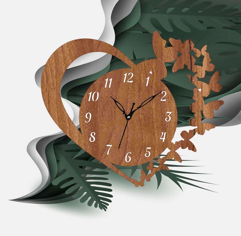 ADK Wall Clock for Living Room Bedroom Home Office Kitchen Asymmetric Shaped Designer MDF Wall Clock for Home Decor Standard 93 - Image 4