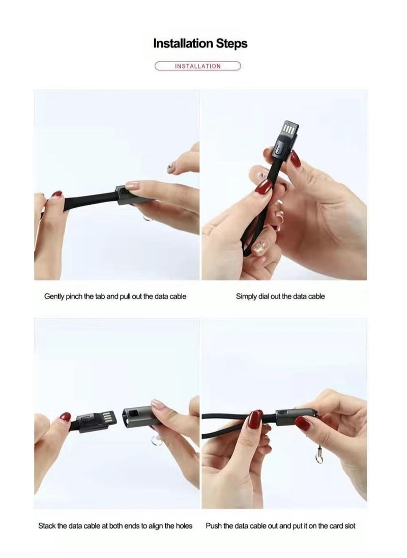 Generic - Micro USB Charger Cable with Keychain - Image 1