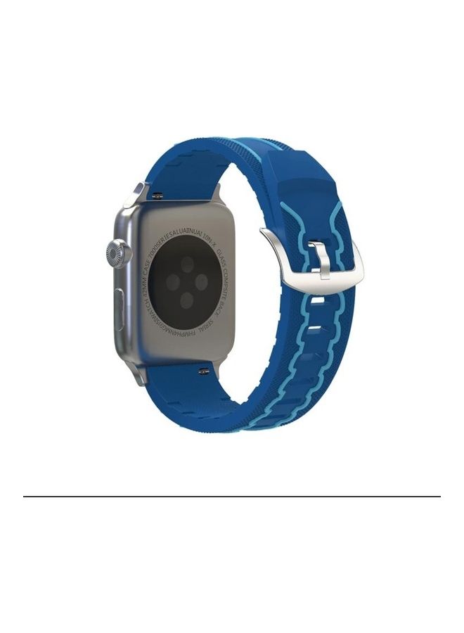 NIBEMINENT Ethnic Replacement Watchband For Apple Watch 1/2/3 42mm Blue - Image 4