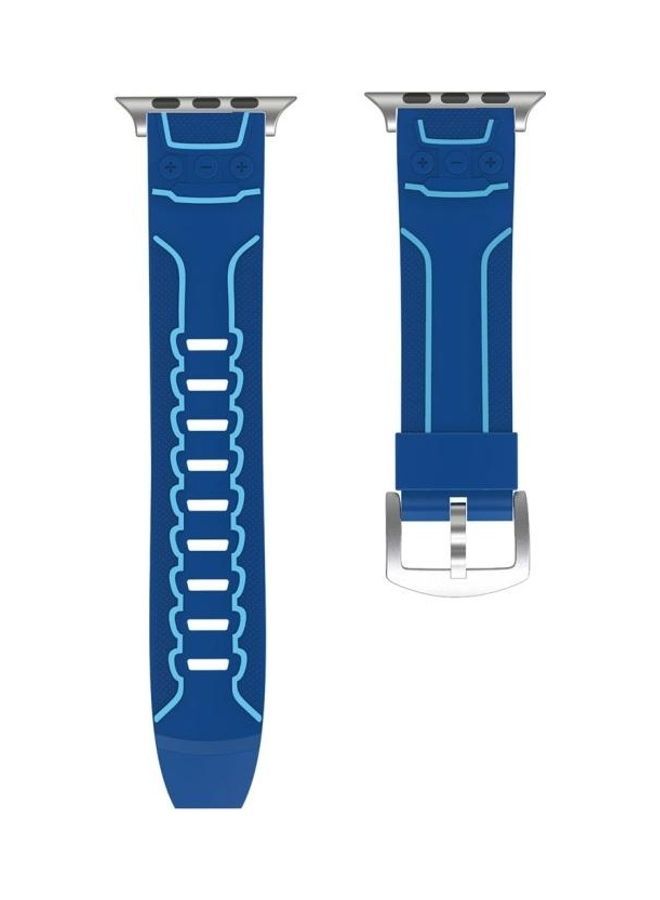 NIBEMINENT Ethnic Replacement Watchband For Apple Watch 1/2/3 42mm Blue - Image 2