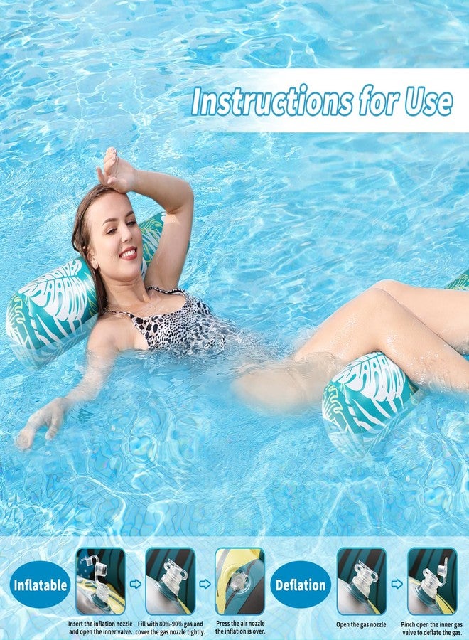 Tavaleu Pool Floats - 2 Pack Inflatable Pool Floats Rafts, 4-in-1 Floats for Swimming Pool, Thick PVC Pool Float Lounger Water Hammock - Image 5