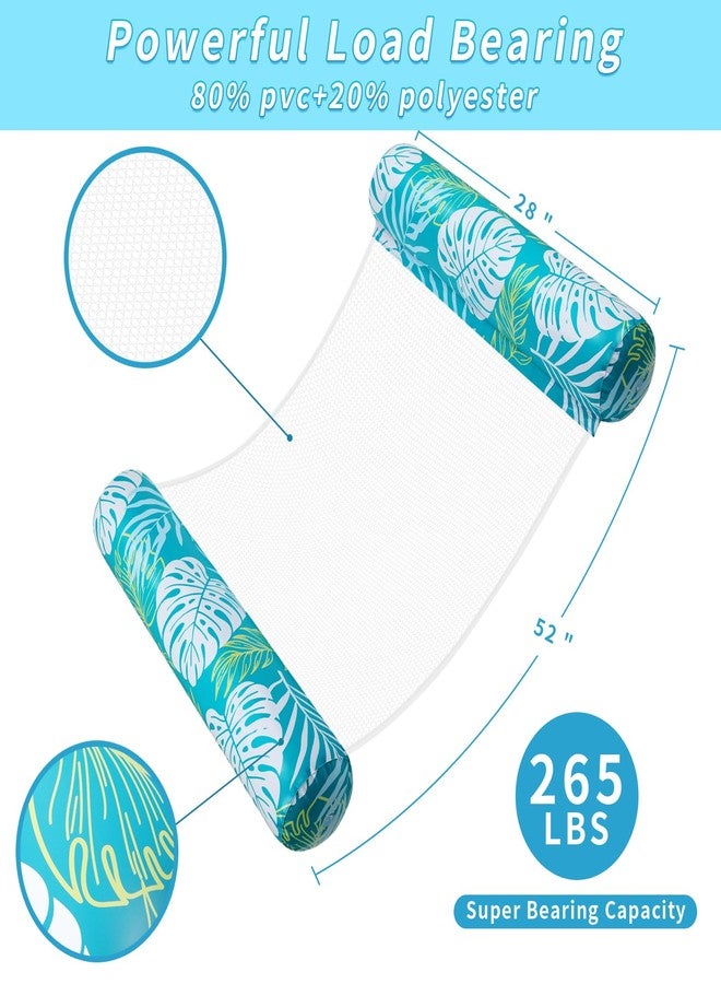 Tavaleu Pool Floats - 2 Pack Inflatable Pool Floats Rafts, 4-in-1 Floats for Swimming Pool, Thick PVC Pool Float Lounger Water Hammock - Image 3