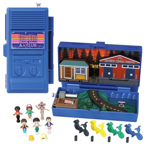 Polly Pocket مجموعة لعب بولي بوكيت الجامع من ستراينجر ثينغز مع 6 دمى شخصيات إصدار خاص و10 ملحقات - Image 1