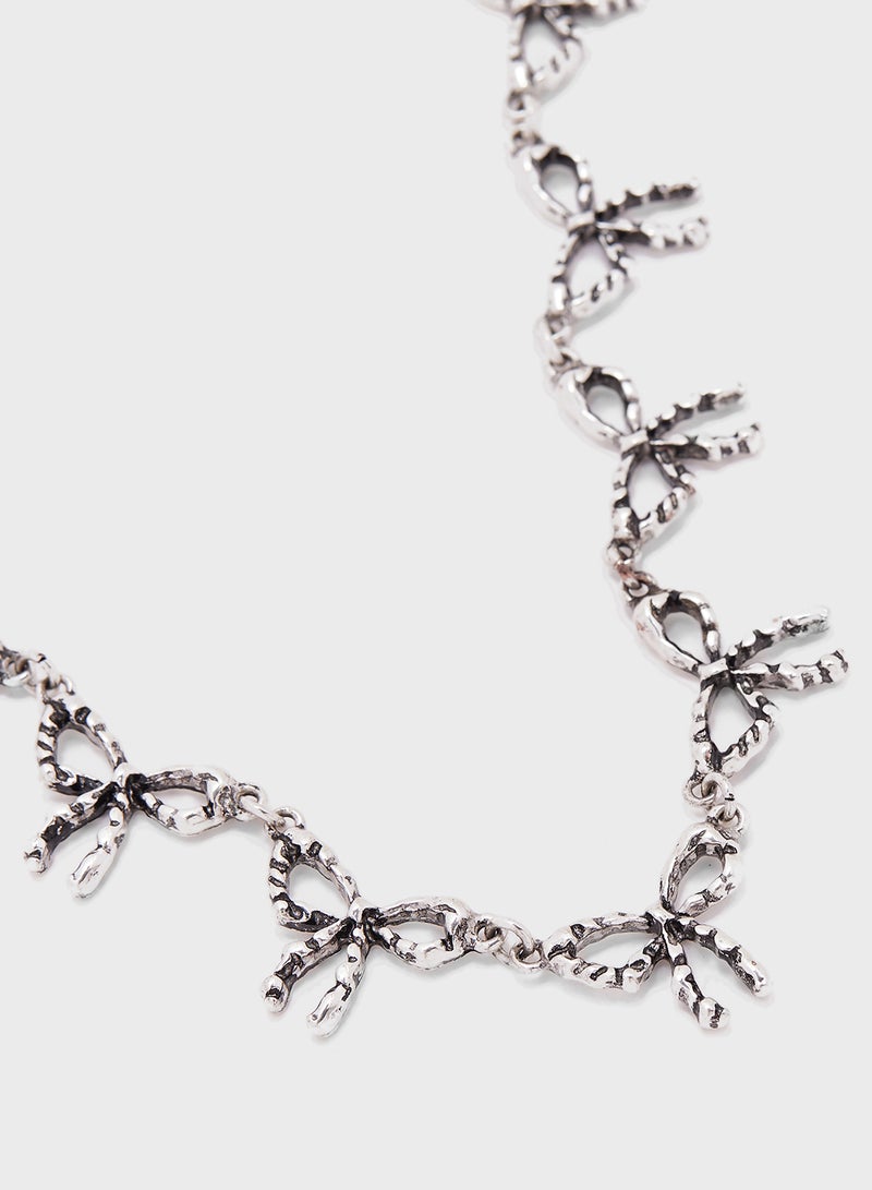 Ginger Bow Necklace In Antique Finish  - Image 2
