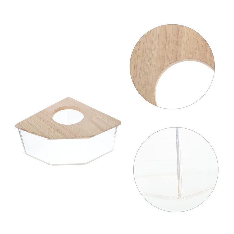 Full Transparency Hamster Chinchilla Sand Bath Dust Bowl Pet Tub Urinary Tray Supplies - Image 5