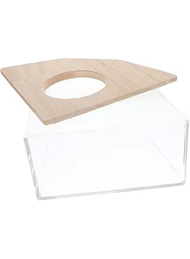 Full Transparency Hamster Chinchilla Sand Bath Dust Bowl Pet Tub Urinary Tray Supplies - Image 1