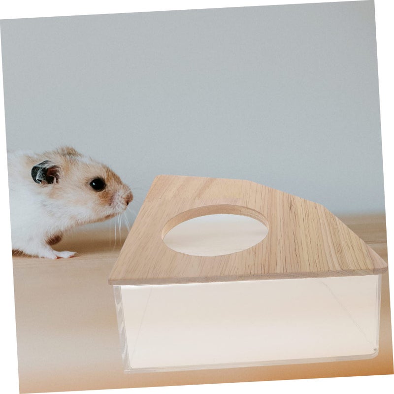 Full Transparency Hamster Chinchilla Sand Bath Dust Bowl Pet Tub Urinary Tray Supplies - Image 3
