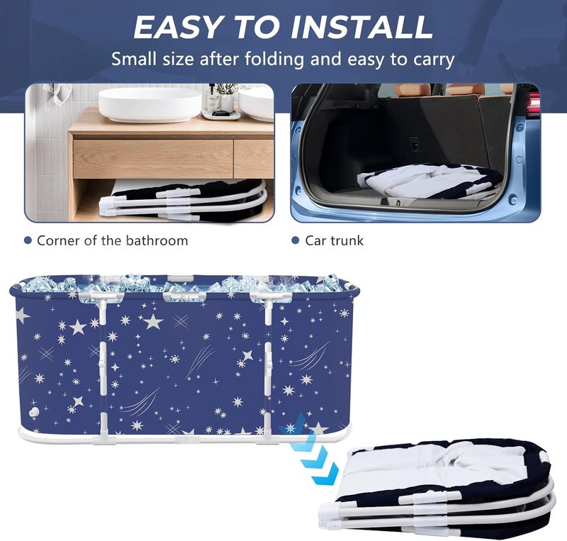 STARBRILLIANT Ice Bath Tub for Athletes, Adult Spa Freestanding Bathtub for Recovery, Portable Cold Plunge Pool Suitable for Gardens, Gyms, Balcony, Arena and Cold Water Therapy Training - Image 3