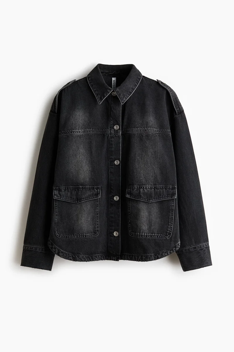 Oversized denim overshirt